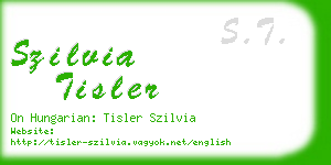 szilvia tisler business card